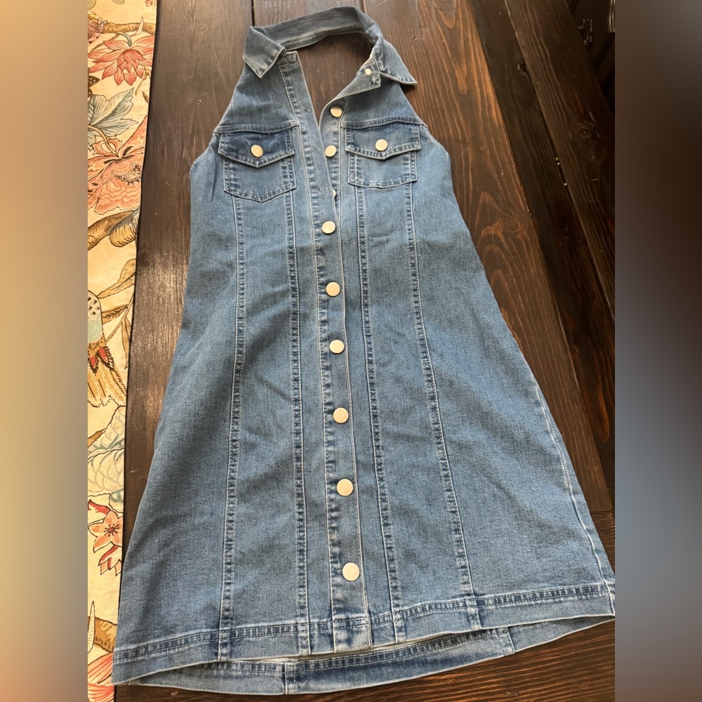 Women’s denim halter dress - Dina Denim Dress